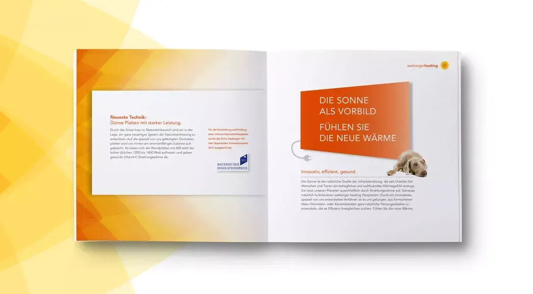 kwswerbung Aufbau Seeberger Heating Magazin Katalog print ci