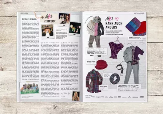 Innenseiten Prospekt für Anja's Lust auf Mode, Layout und Design by kws