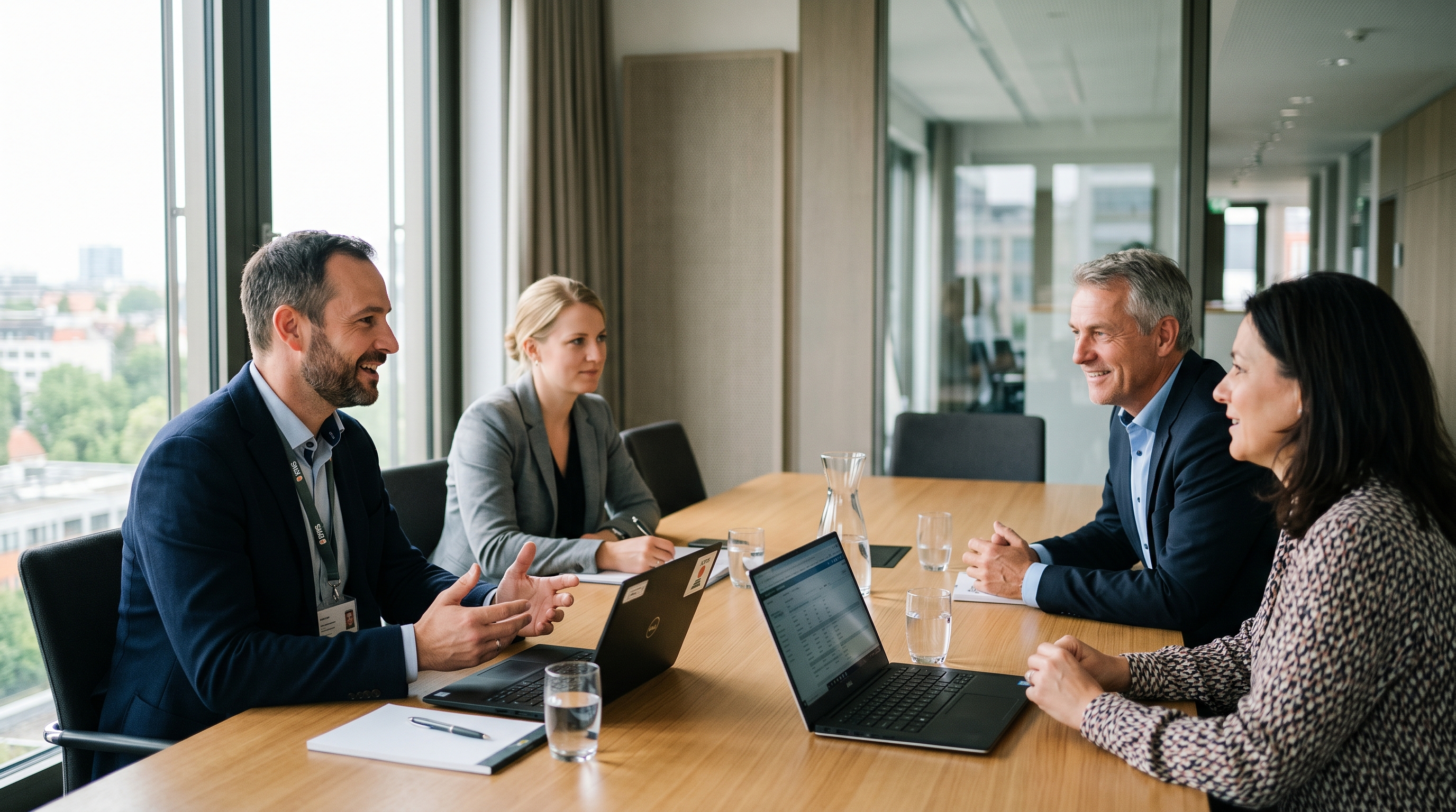 Ein Team von KWS in einem Meeting mit einem Kunden